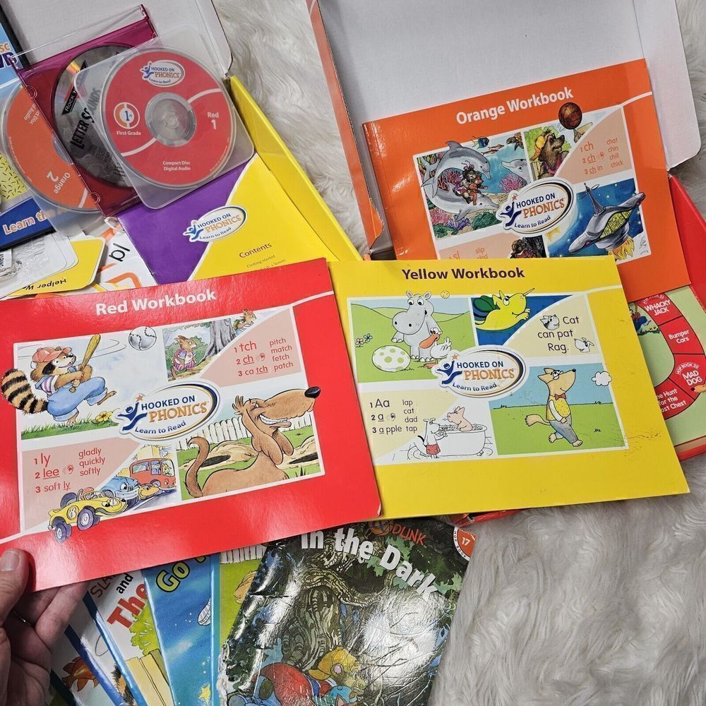 Hooked On Phonics Lot Learn To Read Letters Sounds Discs Books Cards